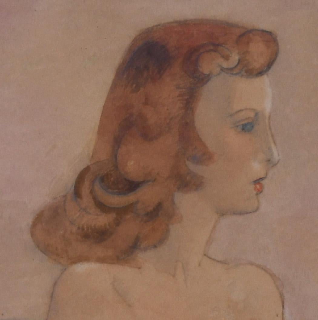 Nude Woman in Chair - American Modern Art by William Sommer