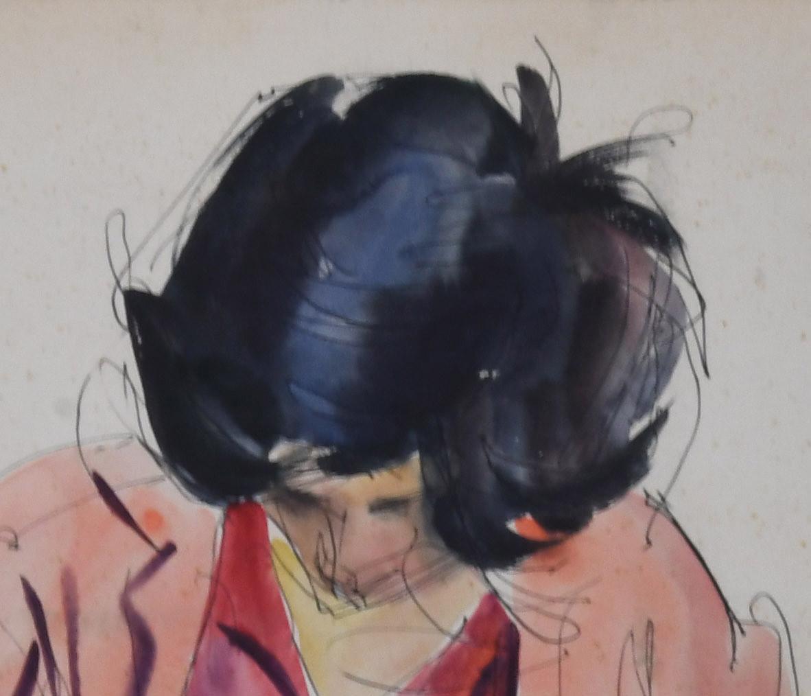 El vestido rojo - Art de Robert Hallowell