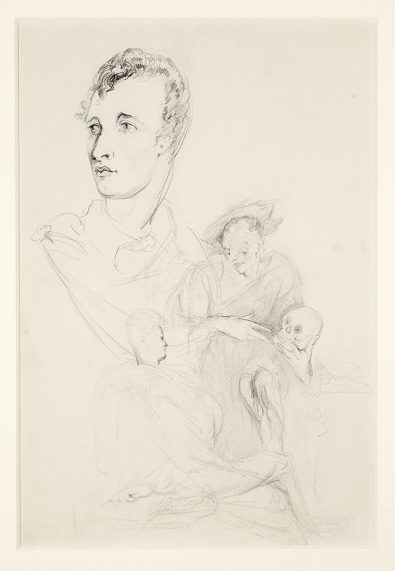 Stehender männlicher Akt (Vorderseite)  Studie des Kopfes des stehenden männlichen Aktes (verso) (Amerikanischer Impressionismus), Art, von William Merritt Chase