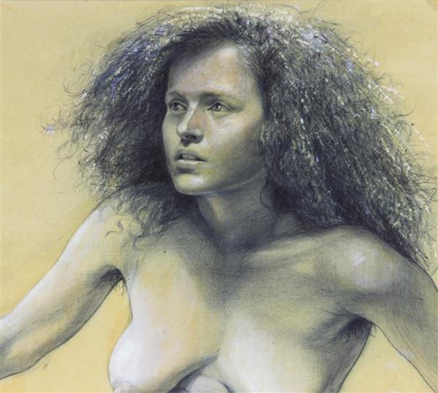 Untitled Female Nude - American Realist Art by Steven Assael