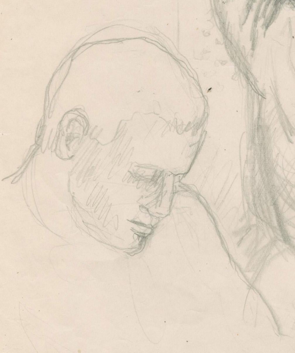 Self-Portrait con braccia sopra la testa, vignetta su Paul Cadmus a sinistra
Disegno in grafite su carta sottile, anni '40 circa
Senza segno
Provenienza: Paull Cadmus
                      Jon F. Anderson (1937-2018)
Condizioni:
Dimensioni del