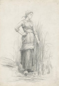 Ohne Titel (Frau arbeitet auf dem Feld)