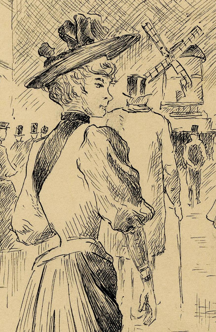 Night Life at the Moulin Rouge - French School Art by Henry Somm