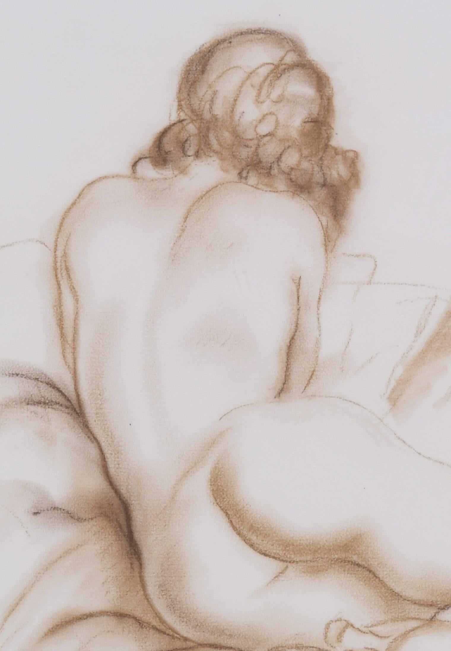 Nudo femminile di Recling, visto da dietro - Art American Modern di Emil Ganso