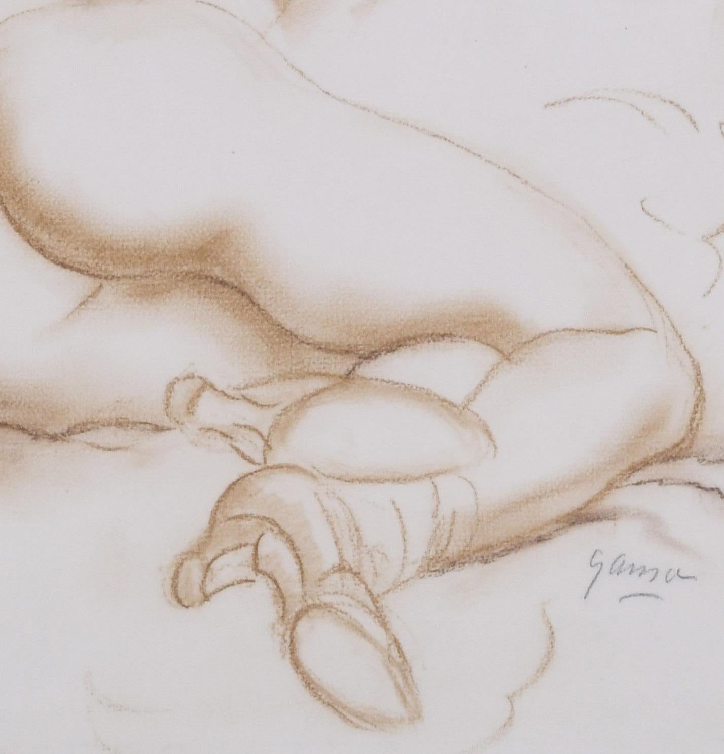 Nudo femminile di Recling, visto da dietro
Pastello Conte su carta. 1936 ca.
Firmato 