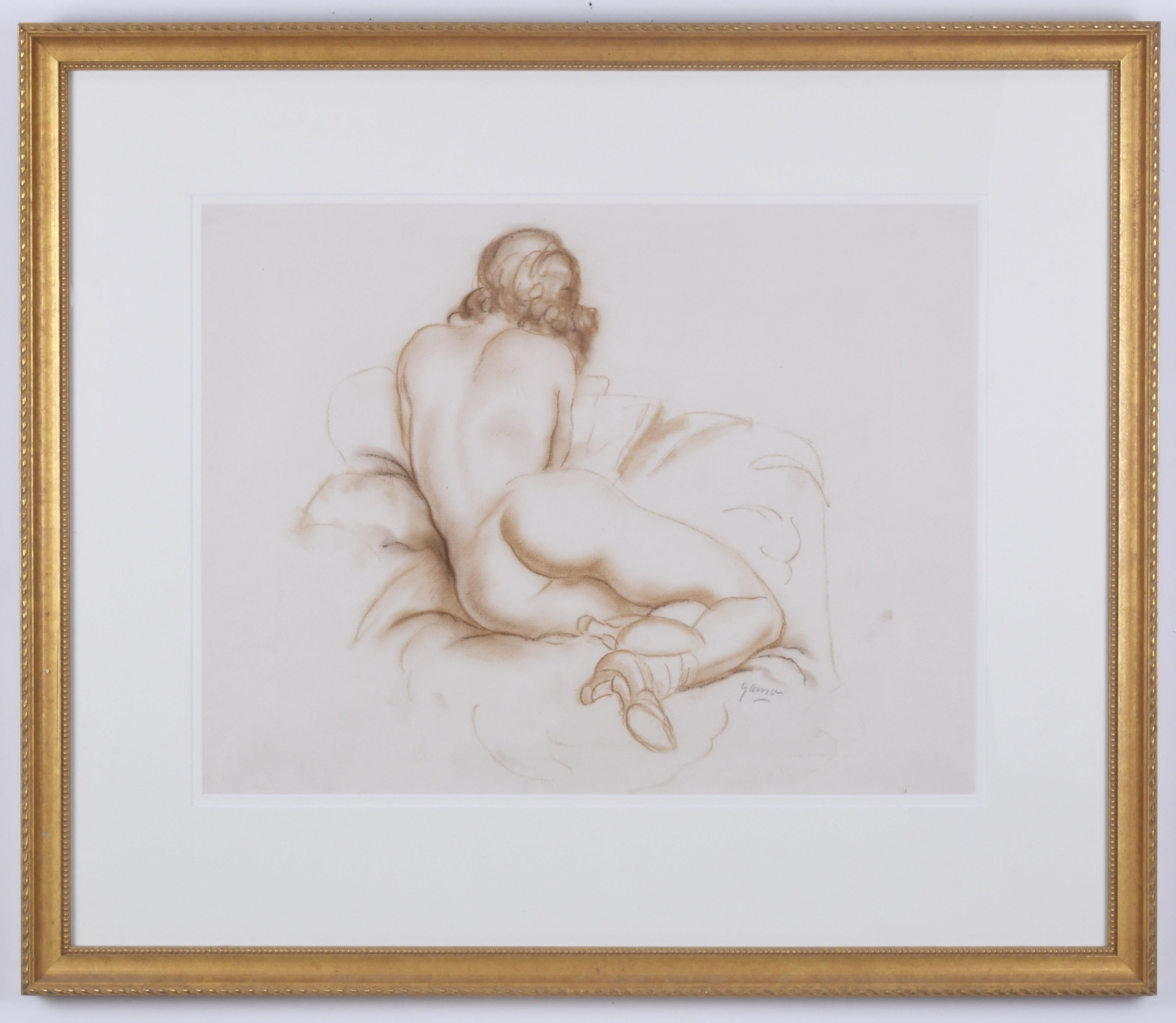Nudo femminile di Recling, visto da dietro in vendita 2