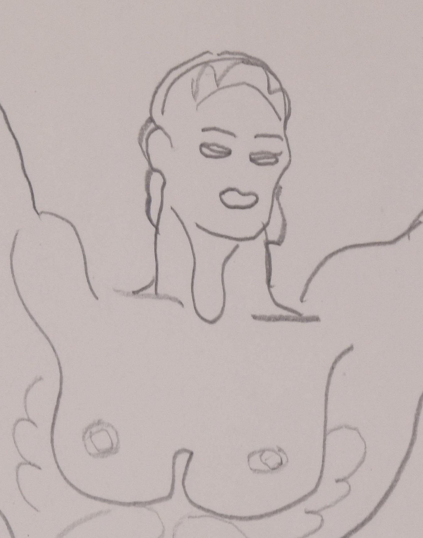 Nu masculin debout, bras évalués (Kouros) - Art de Gaston Lachaise