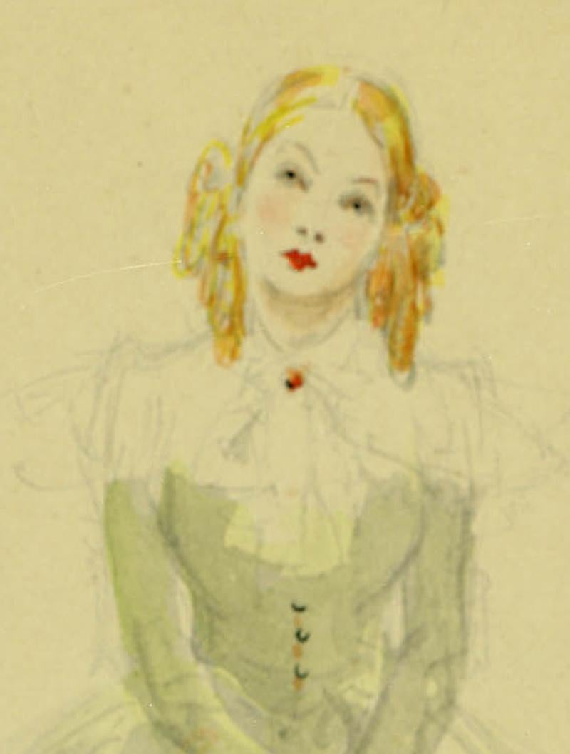 Das Mädchen mit den goldenen Locken (Amerikanischer Impressionismus), Art, von Everett Shinn