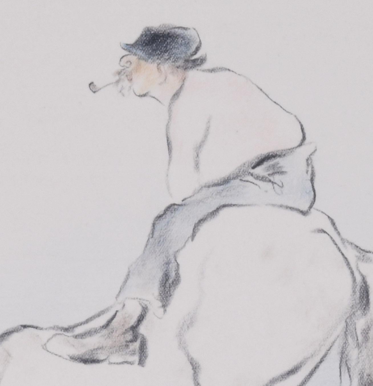 Cavallo da fattoria che beve - Art di Edmund Blampied