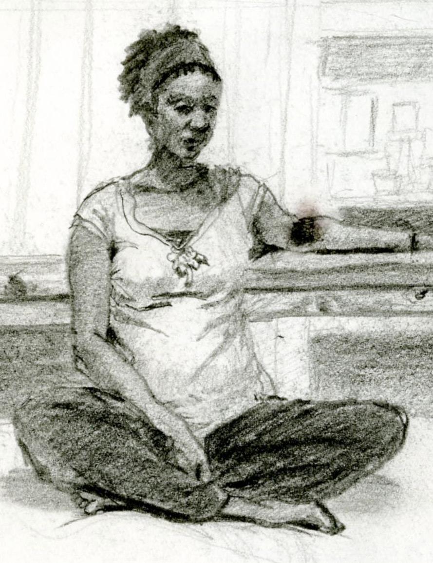 Untitled (Letitia, schwanger mit Sonnenaufgang) (Zeitgenössisch), Art, von Sedrick Huckaby