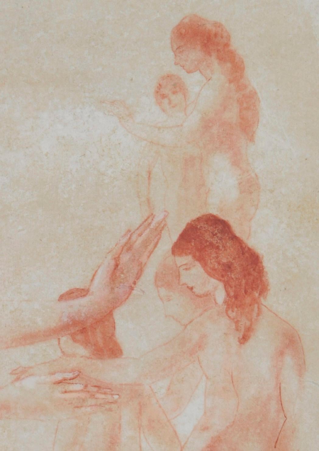 Süder Frühlingswind – Stimme des Persephones (Beige), Nude, von Arthur Bowen Davies