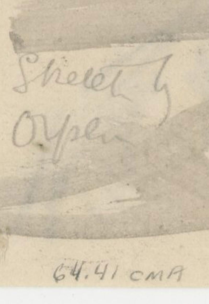 Sketch of a woman's head in profile - Impressionist Art by Sir William Orpen