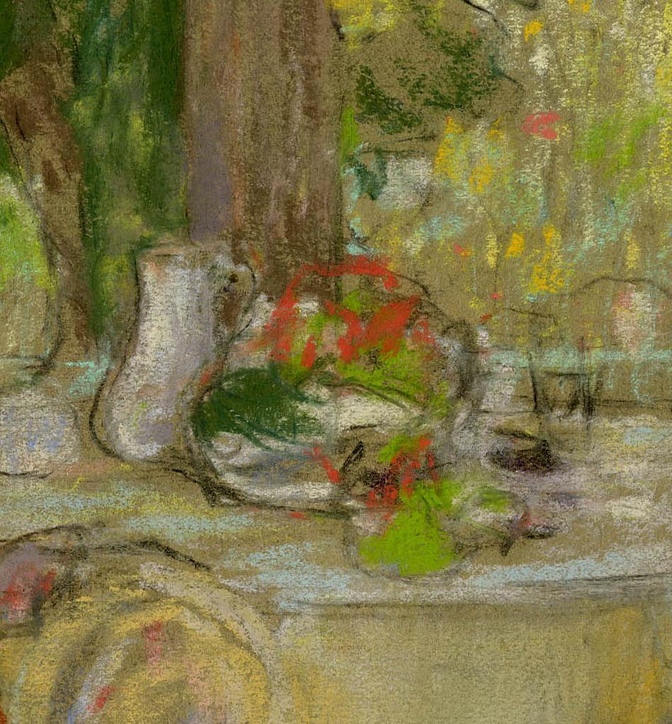 Donna su un patio - Art Impressionismo astratto di Karl Albert Buehr