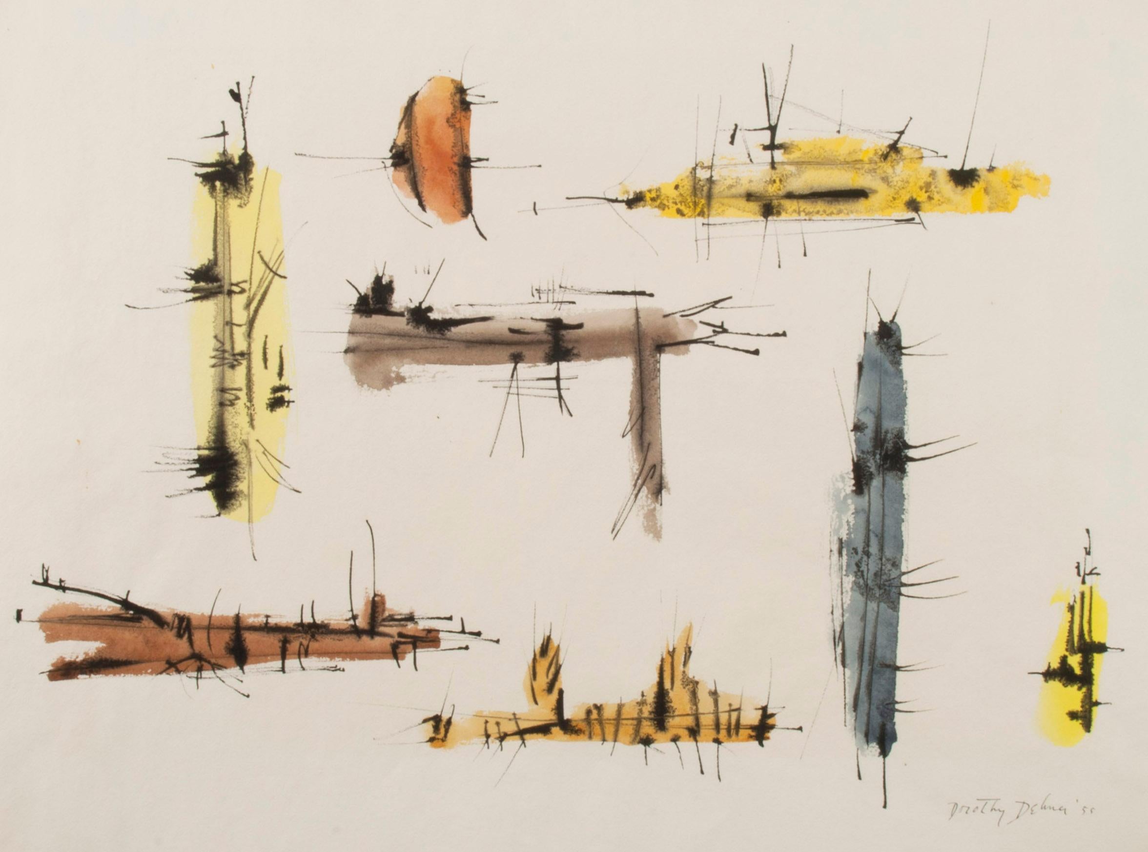 Abstract Drawing Dorothy Dehner - Le tigre mort