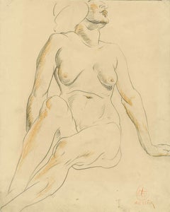 Sin título (desnudo femenino sentado)