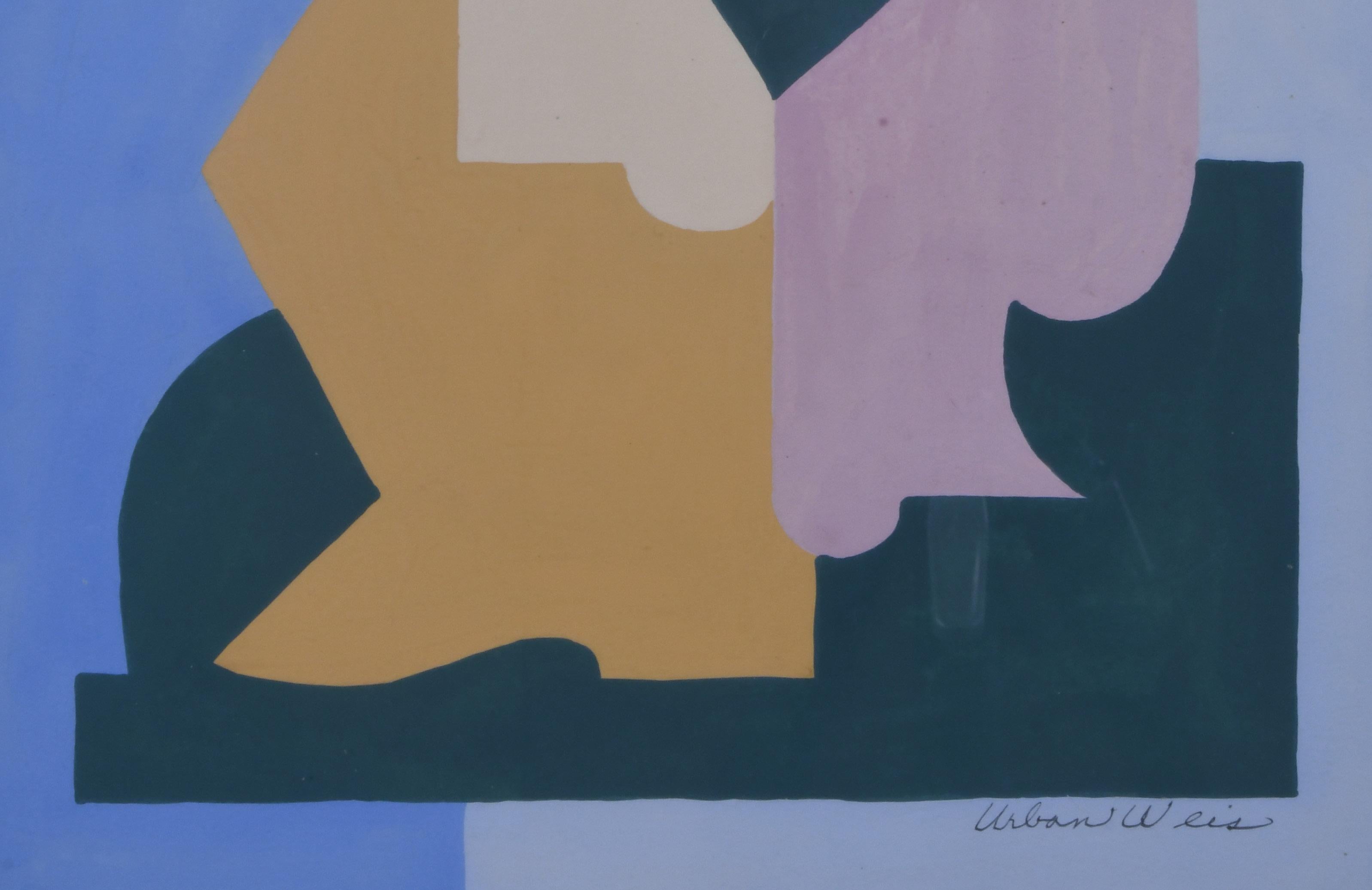 Komposition Nr. 12 (Grau), Abstract Drawing, von Weis, Urban