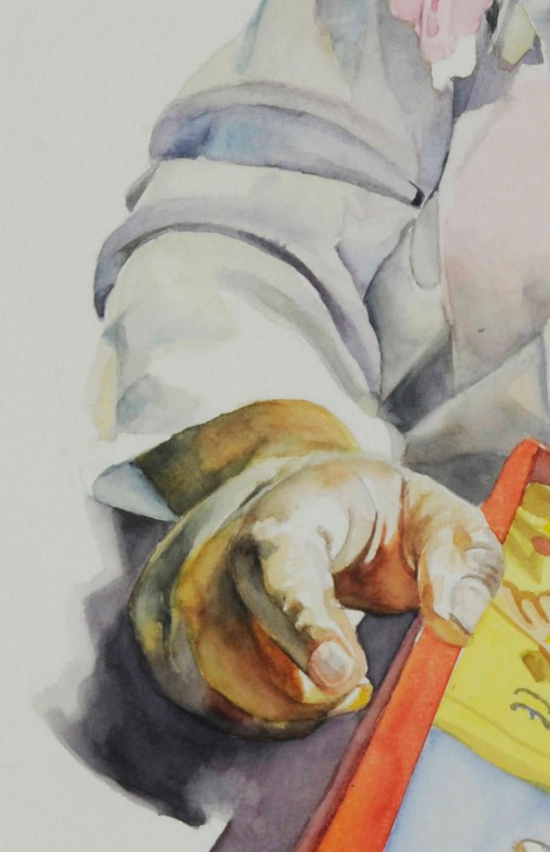 Mit Leben spielen (First Responder) 
Aquarell auf Arches-Papier, 2020
Signiert mit den Initialen des Künstlers unten rechts
Signiert mit dem Blindstempel des Künstlers 