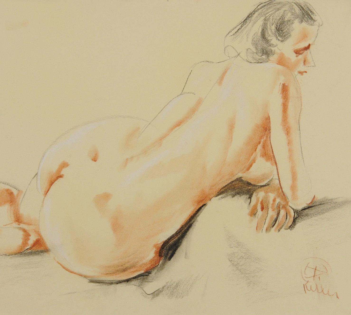 Desnudo Femenino Reclinado - Nude Beige de Henry George Keller