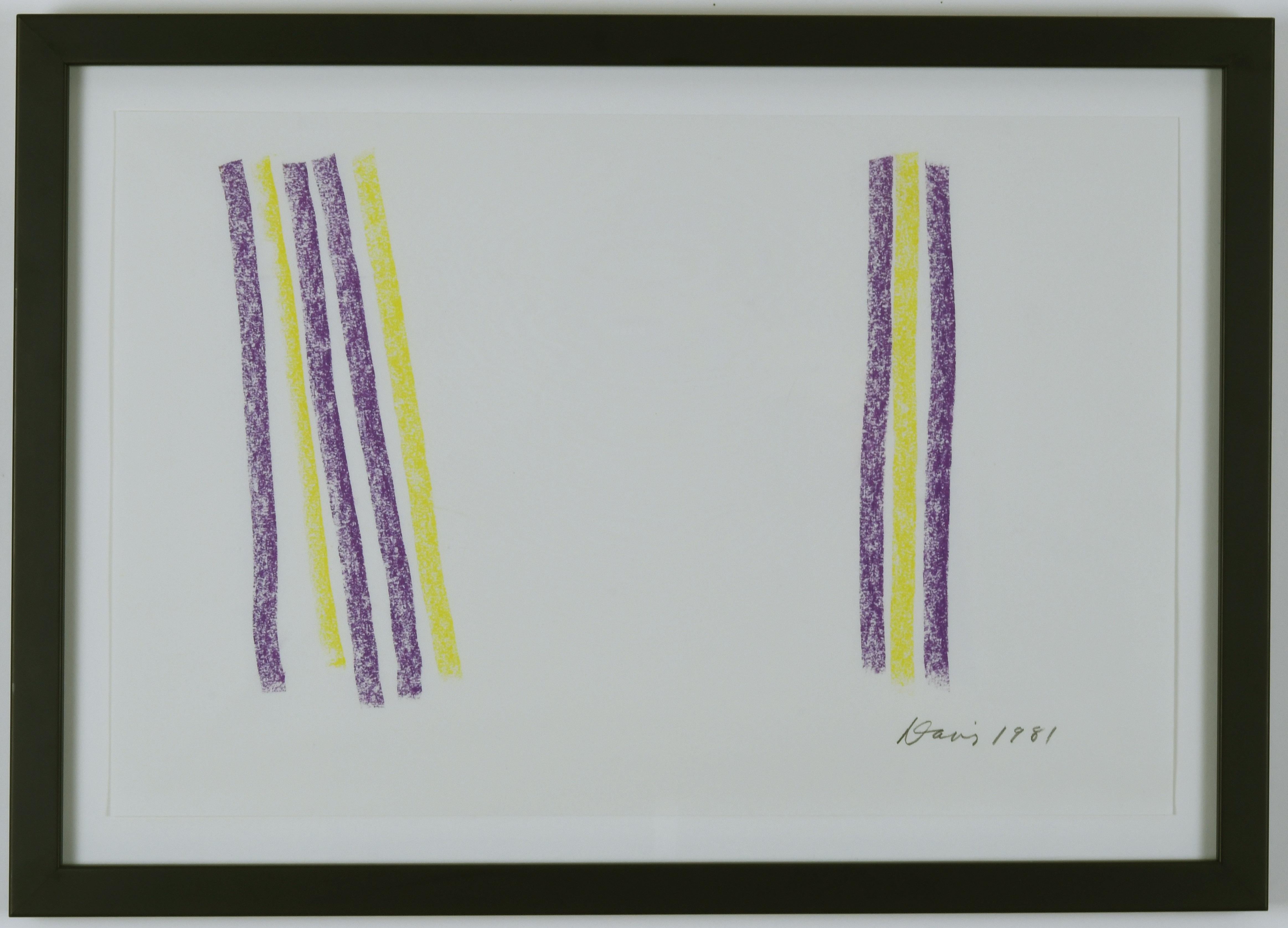 Sin título (morado y amarillo) - Art de Gene Davis