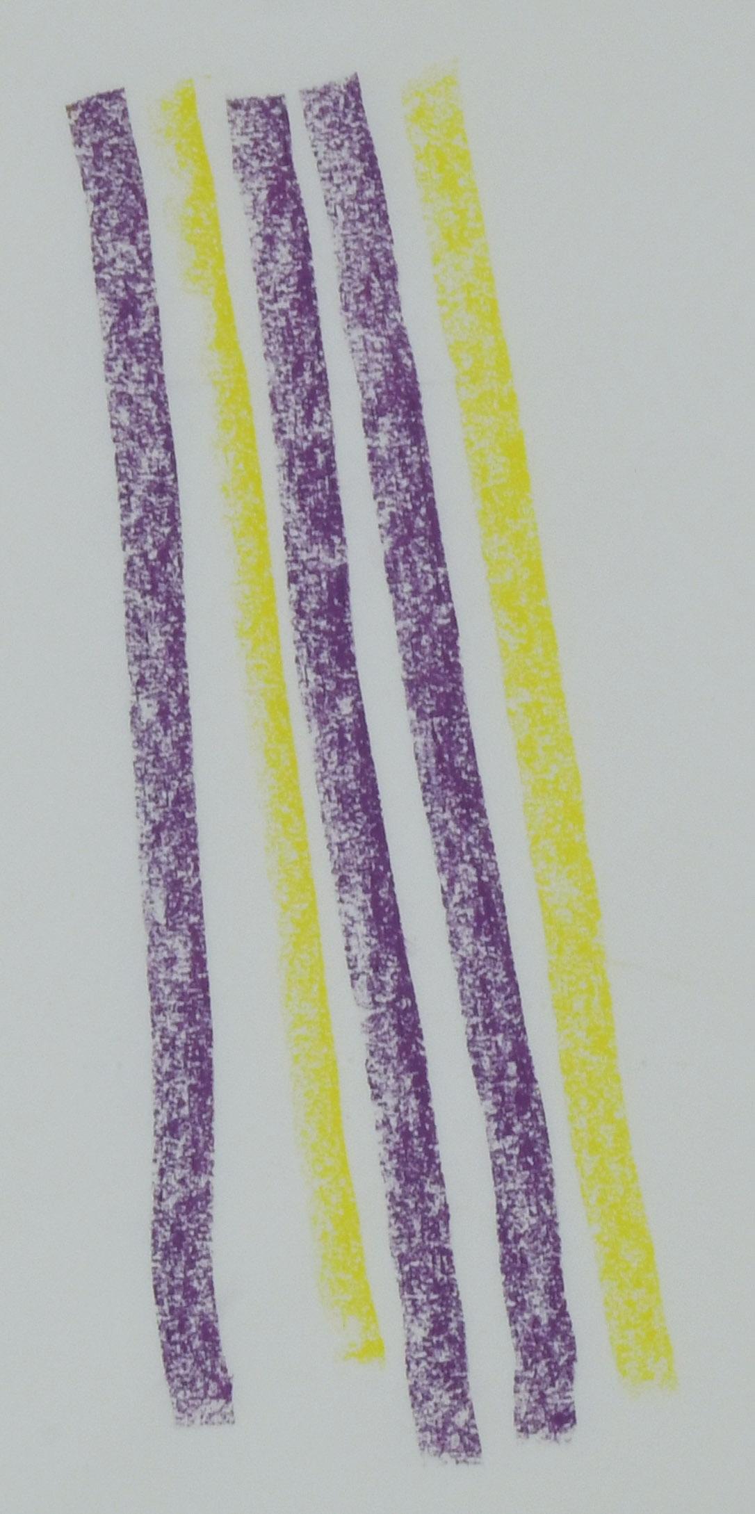 Sin título (morado y amarillo) - Art Abstracto de Gene Davis