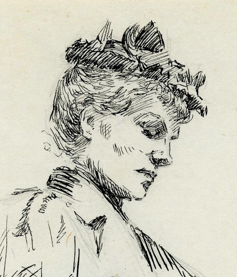 Femme debout de profil - Art de Frederick Carl Frieseke
