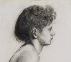 Academic Study of Female Nude, Seated Facing Right