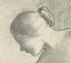 Very attractive standing female nude, c 1920, Boston School