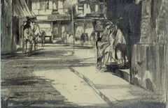 Chinatown, New York, 1914, original drawing, Earl Horter
