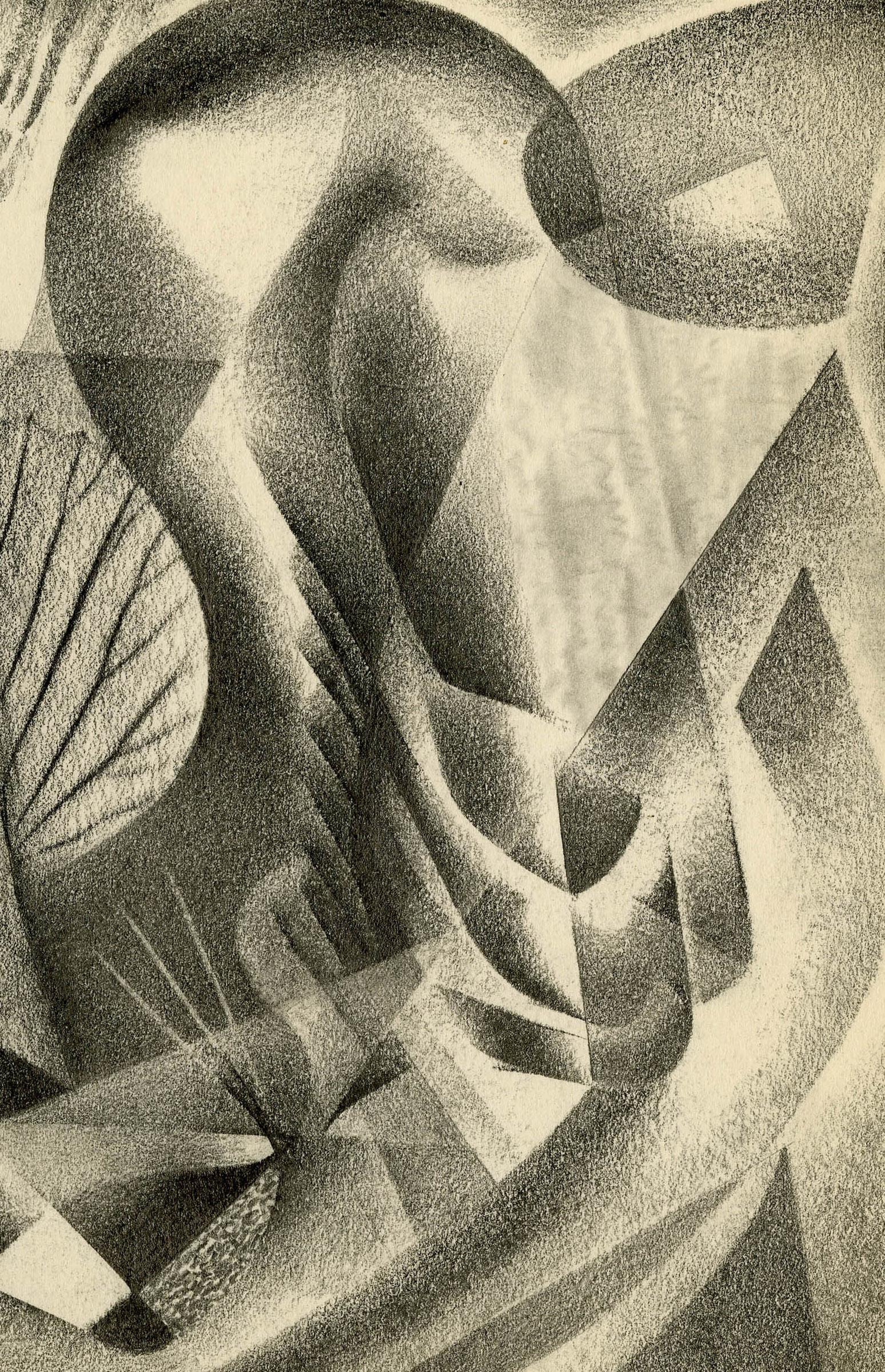 Untitled Abstraction
Graphite on paper, c. 1945
Signed on image left of center
Condition: Excellent
Sheet/Image size: 9 7/8 x 14 1/8 inches
Provenance: Estate of the Artist
                      Inherit by his neighbor/caregiver
Medard Klein was