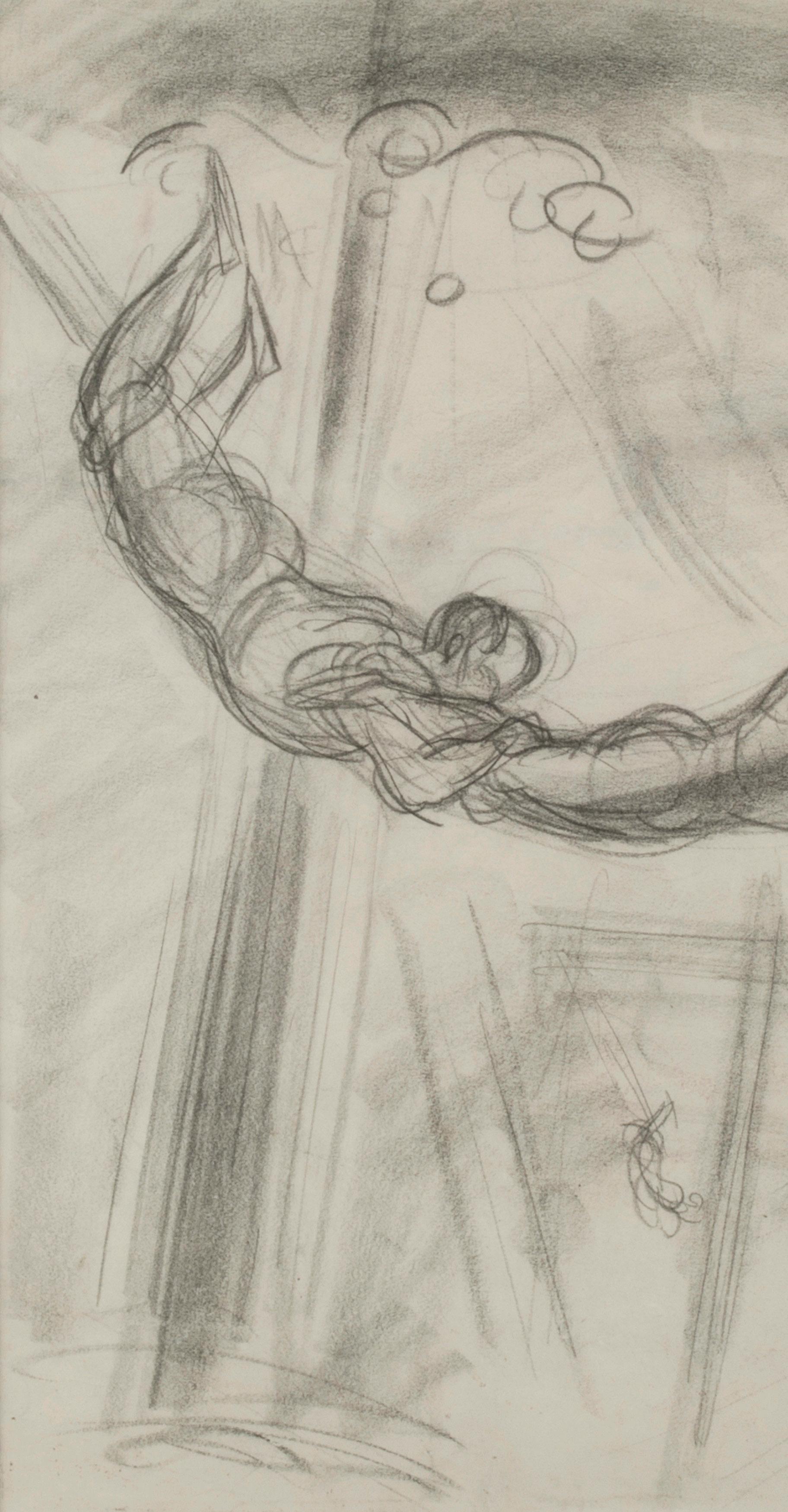 Untitled (Study for The Aerialists)
Graphite on paper, 1932
Signed lower right in pencil: 