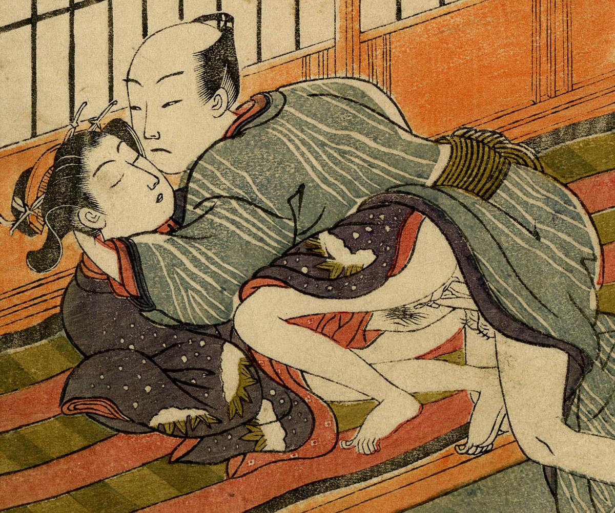 Shunga: The Twelve Aspects of the Moon: #12 - Print by Isoda Koryusai