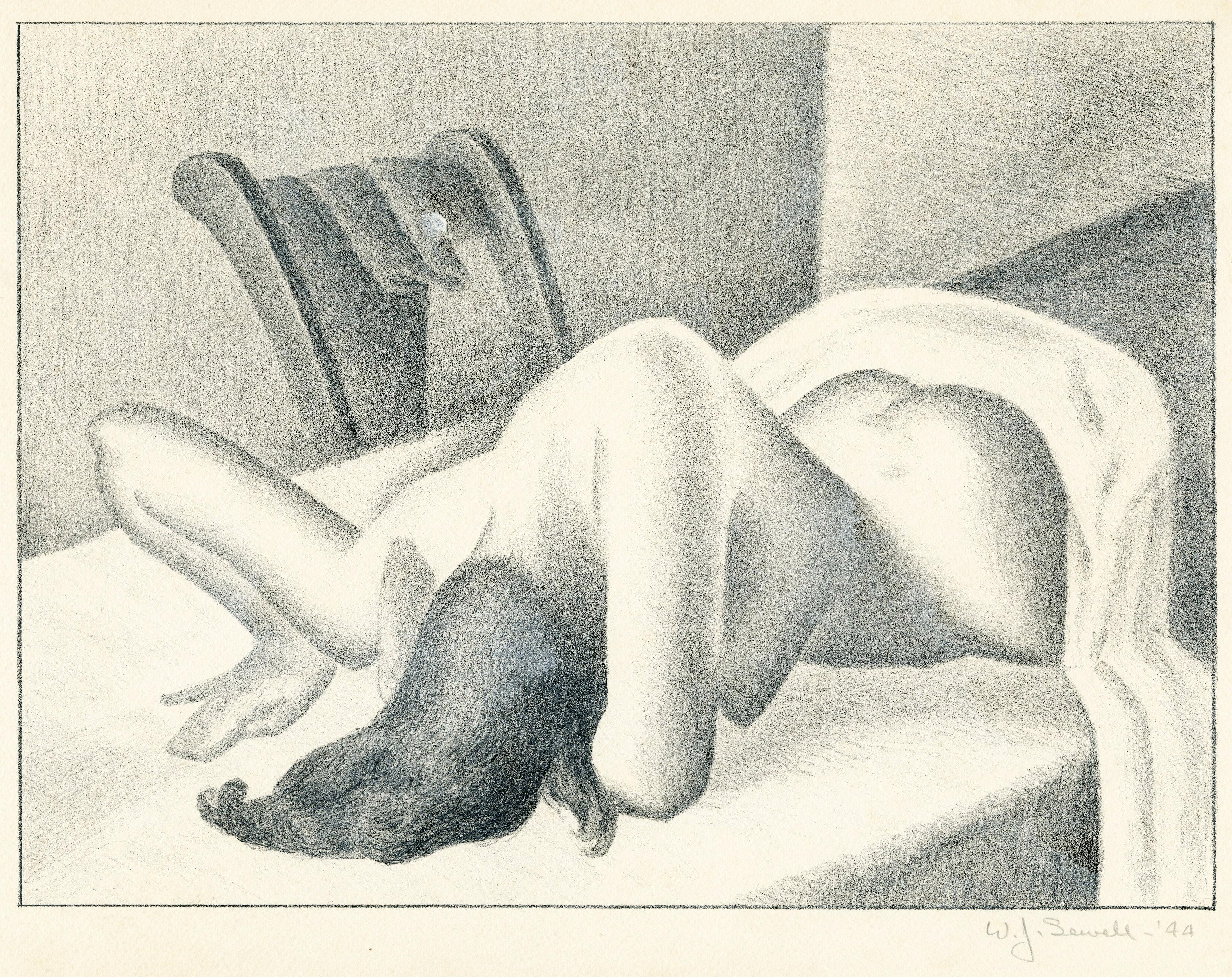 Untitled (Reclining nude, face down)