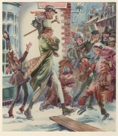 Bob Cratchet and Tiny Tim, A Christmas Carol with original drawings in margins