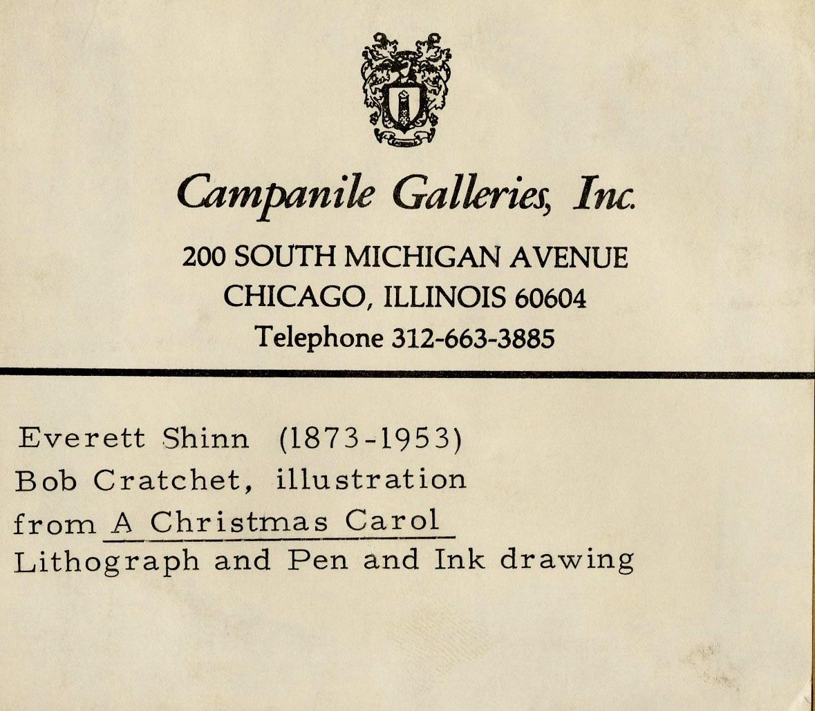 Bob Cratchet and Tiny Tim, A Christmas Carol with original drawings in margins - Ashcan School Art by Everett Shinn