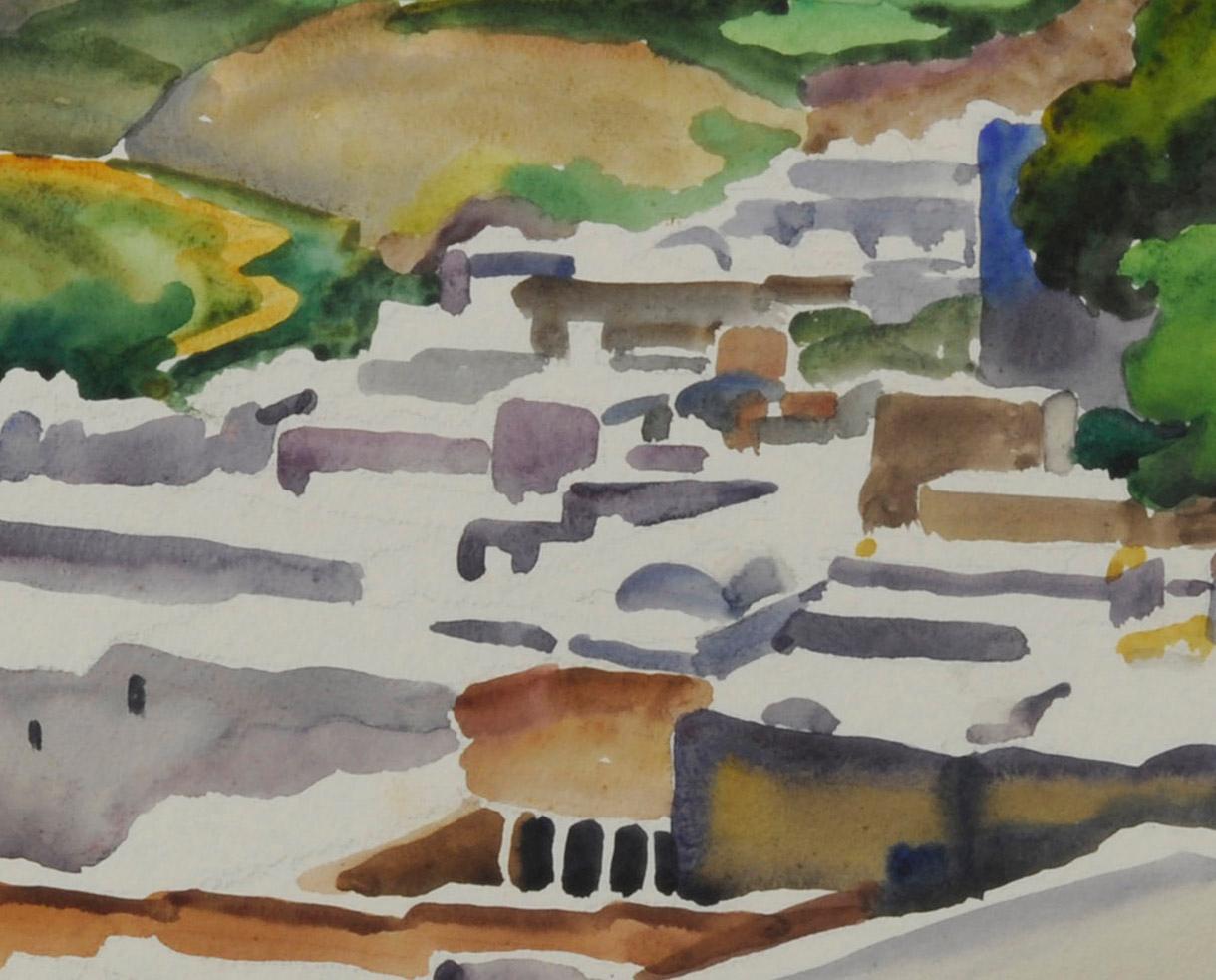 Village Vista - American Impressionist Art by Robert Hallowell