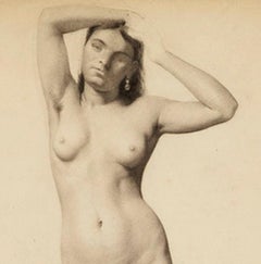 Academic Study of Female Nude, Arms Raised