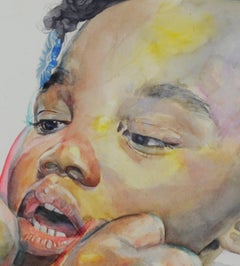Babies Taking Care of Babies: Watercolor on Arches Paper, 2019