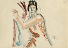 1920s Portrait Drawings and Watercolors