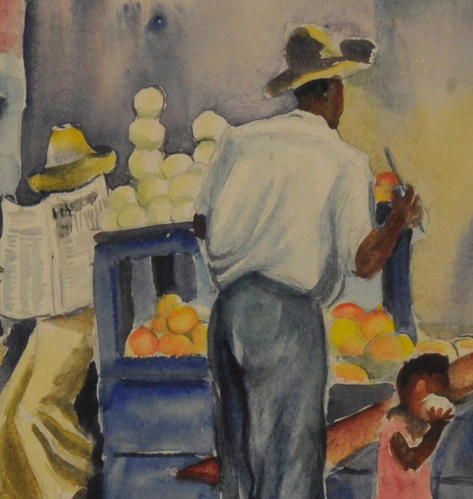 Il Vecchio e il Nuovo, ______, Repubblica Dominicana - Figurative Art Marrone di Carolyn Gertrude Bradley