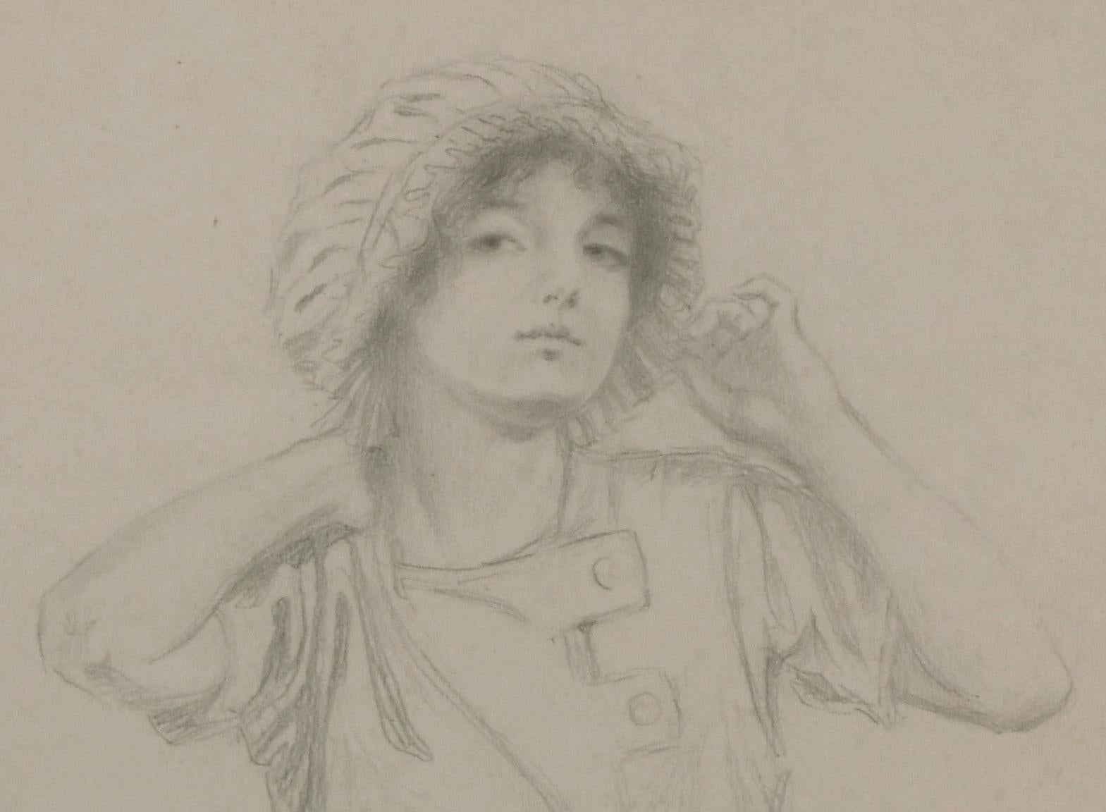Carolyn (Armes élevées à sa tête) - Impressionnisme abstrait Art par Louis Oscar Griffith