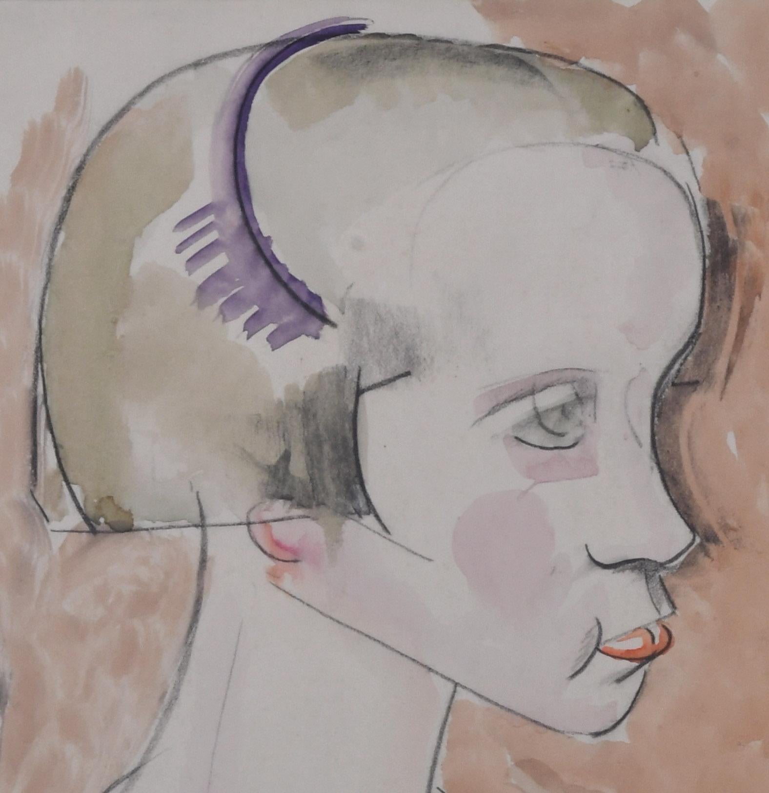 Girl in Profile - Art by William Sommer