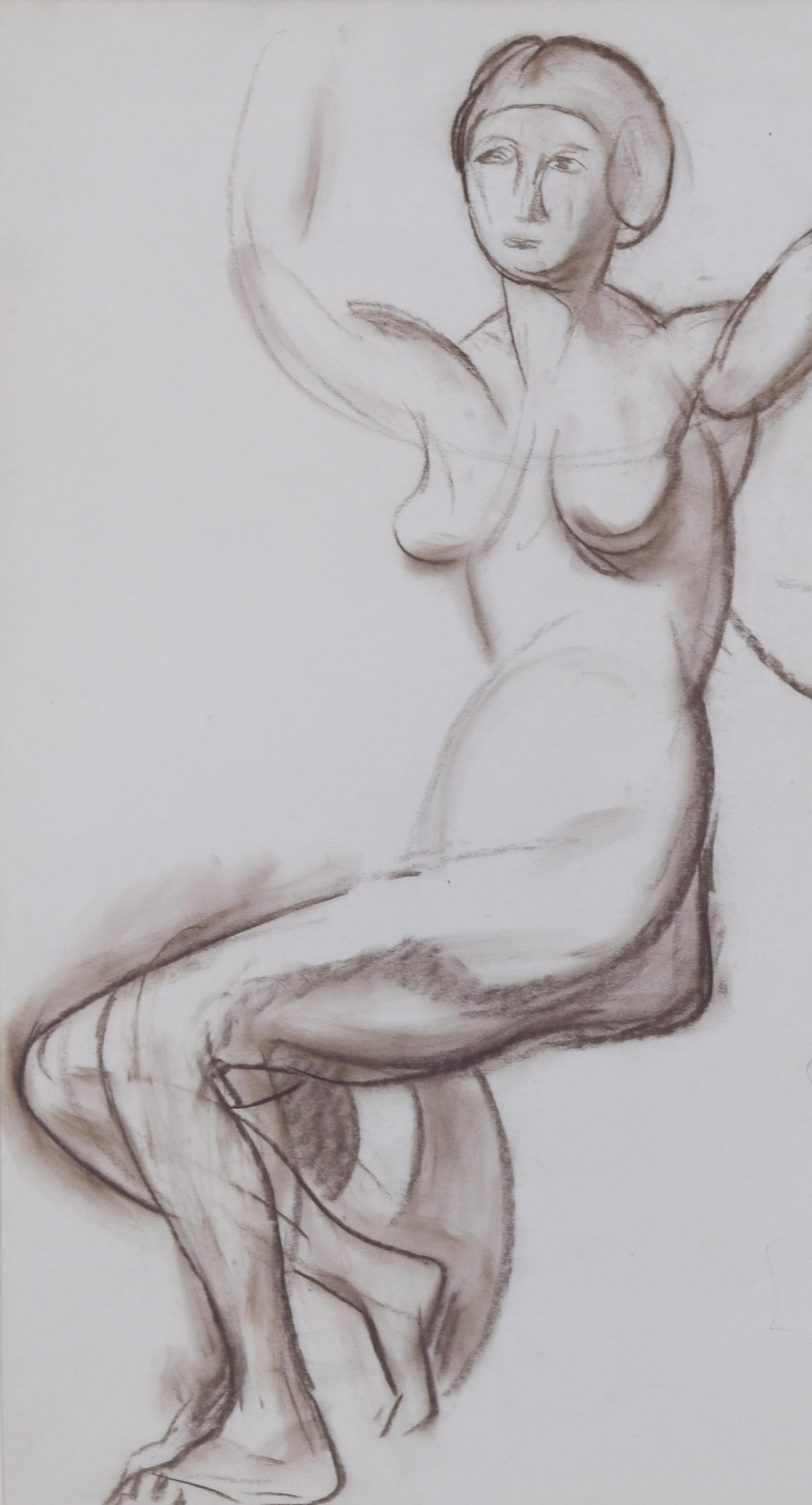Female Nude Study
Graphite and crayon on wove paper, c. 1928
Signed with the Estate stamp 