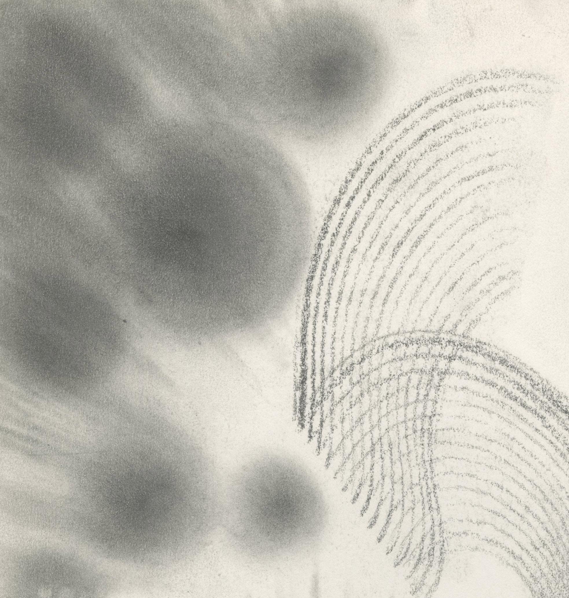 Untitled Abstraction - Gray Abstract Drawing by Medard P. Klein