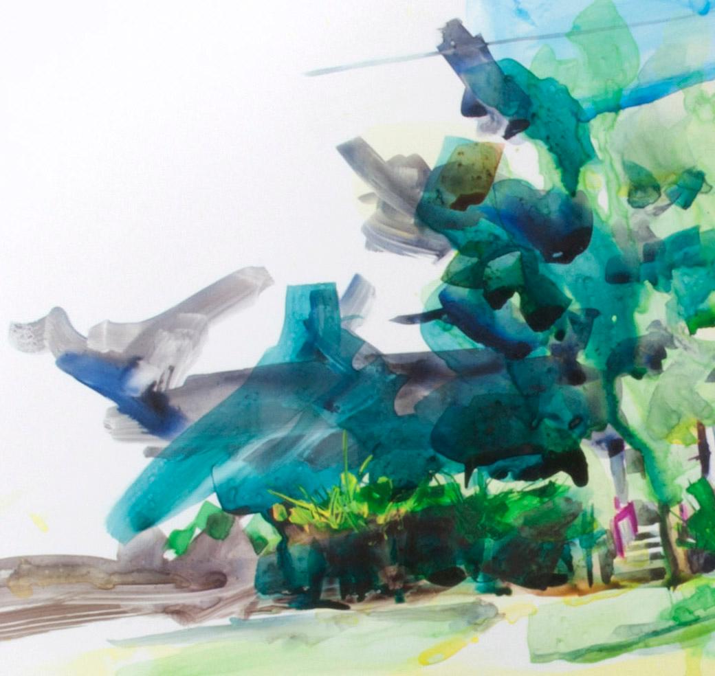 Schizzi di Ohio City (n. 3) - Landscape Art Beige di Darius Steward