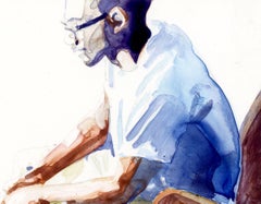 Lies die Zeichen, Nr. 13 Aquarell auf Yupo-Papier, Zeitgenössisch, Signiert