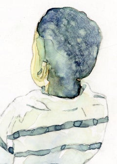 Read the Signs #3 Watercolor on Yupo Paper, Contemporary, Framed, 2013