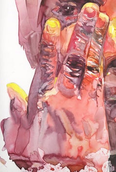 STAGES #8 Watercolor on Yupo Paper, Contemporary, Signed, 2018