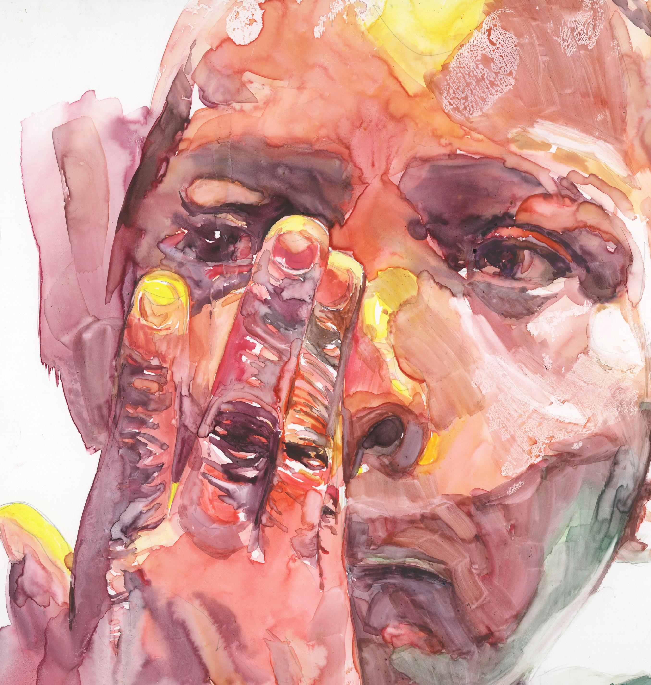 STAGES #8 (Beige), Portrait, von Darius Steward