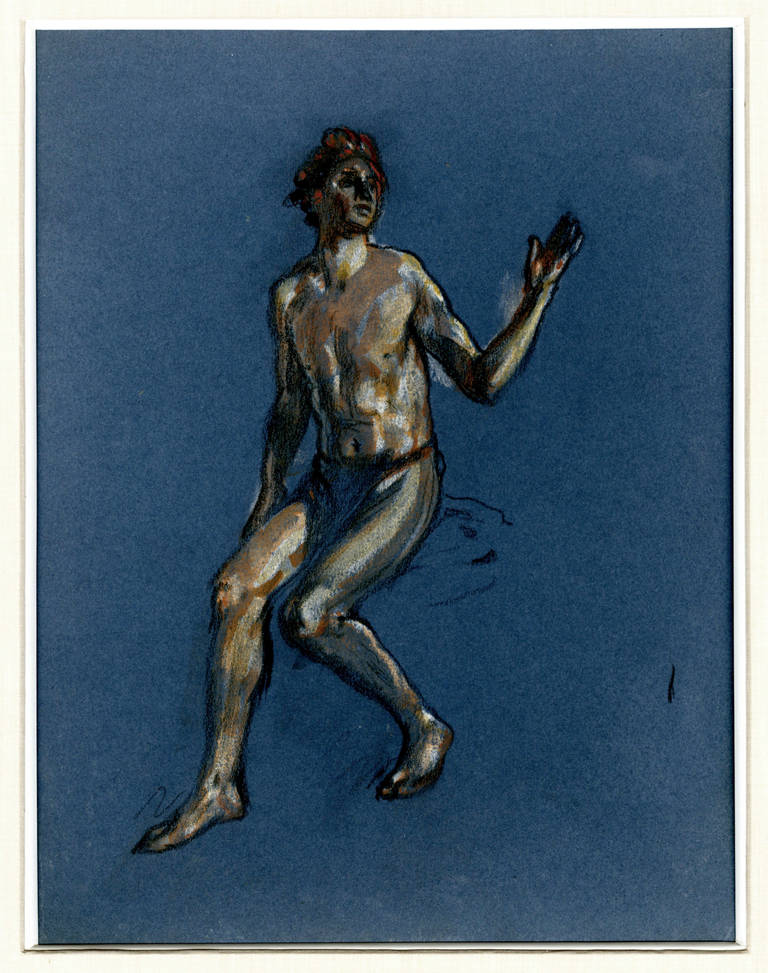 Nude Arthur B. Davies - Étude d'un modèle indien