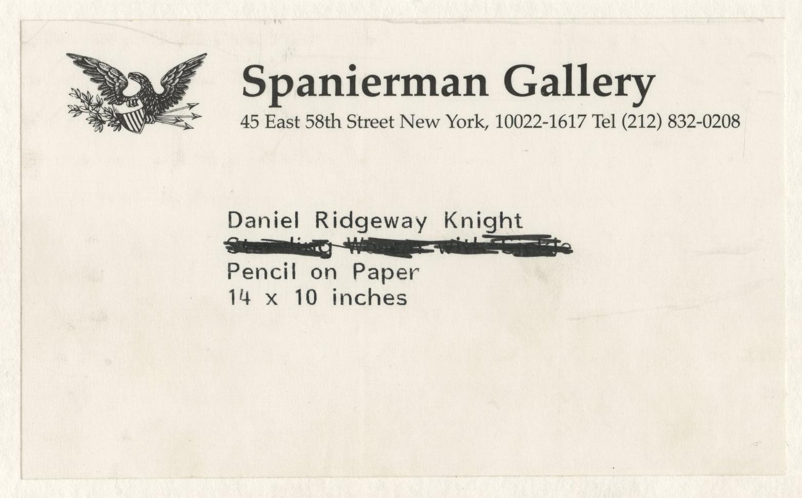 Senza titolo (Donna che lavora nei campi)
Grafite su carta intelata
Senza segno
In mostra: Gallerie Spanierman, Elogio della donna, 21 ottobre-20 novembre 2010
Illustrato: Lisa N. Peters, Elogio delle donne, Gallerie Spanierman   (vedi voce del